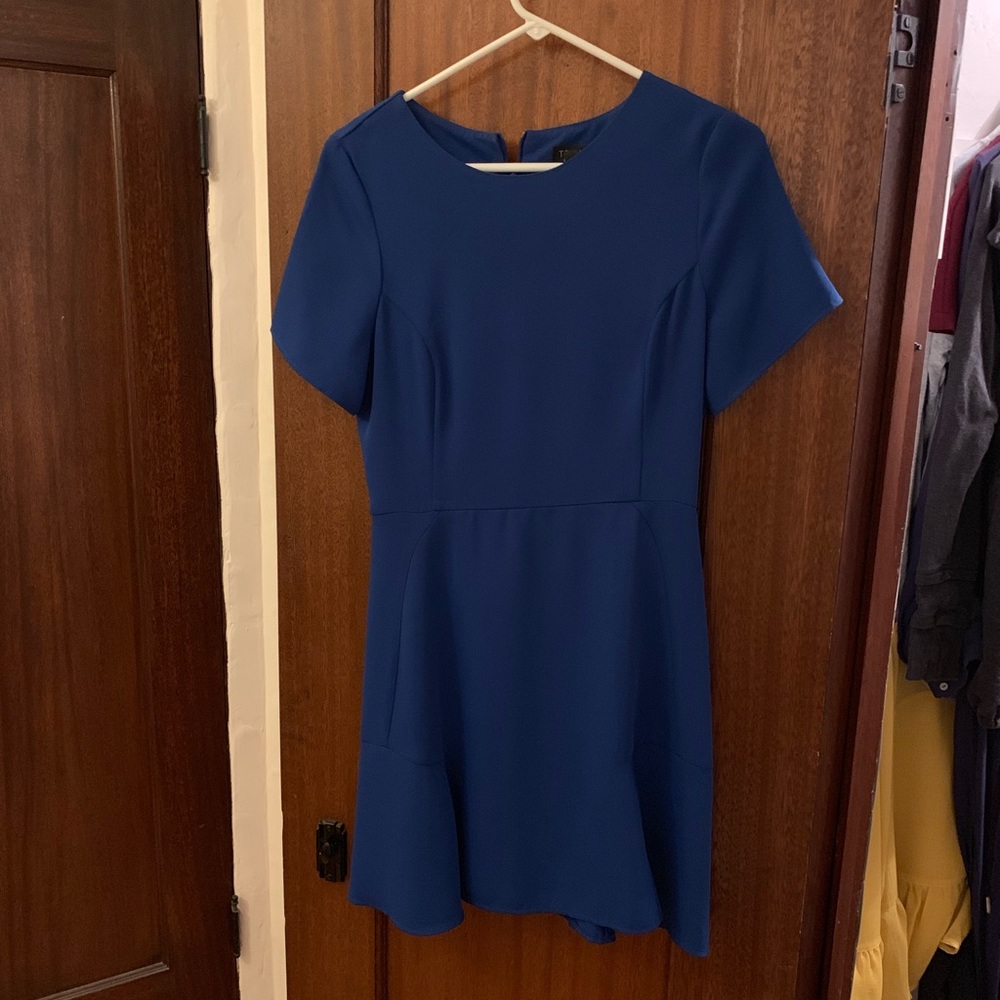 Blue Fit and Flare Topshop Dress